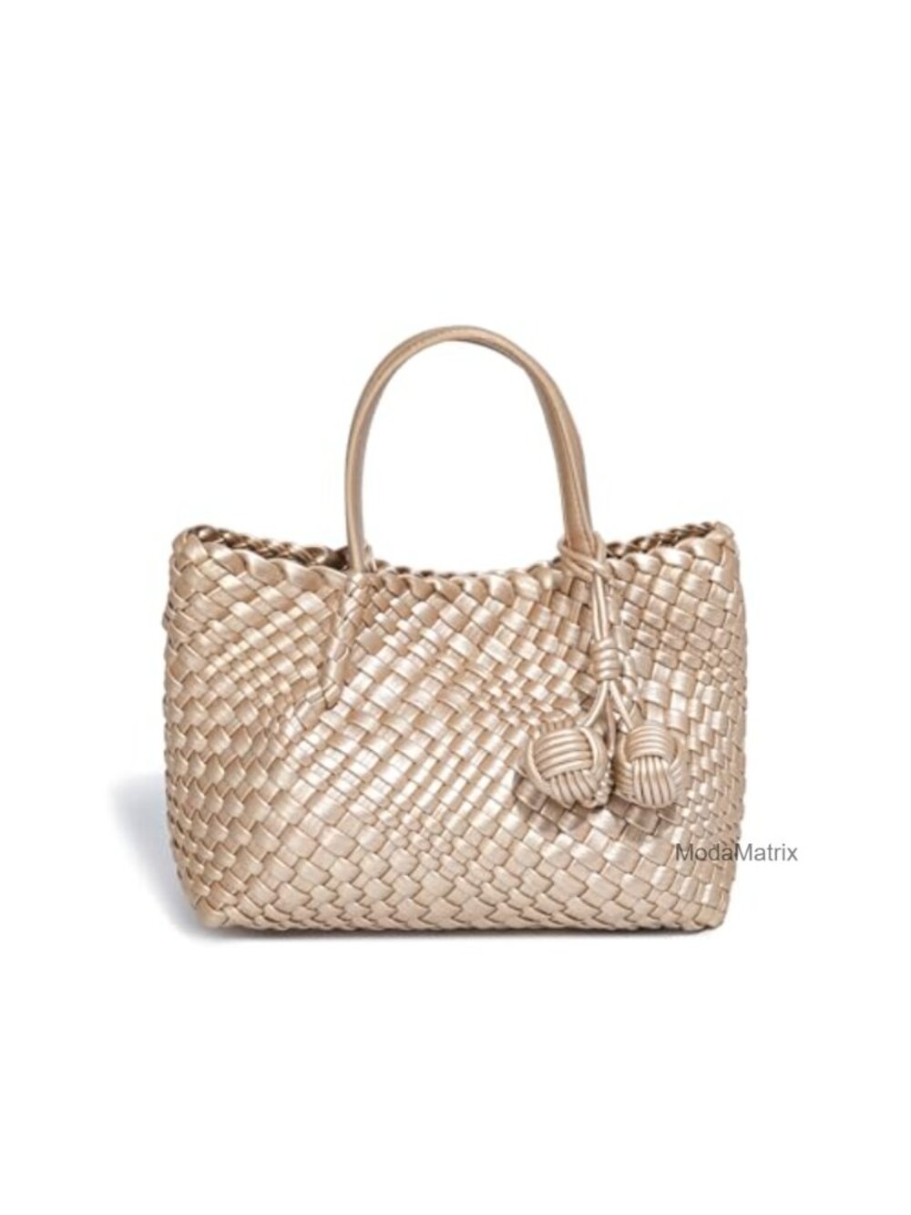 Woven Tote Bag Vegan Leather Large Shoulder Handbag for Work Beach Travel